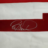 Framed Autographed/Signed Barry Larkin 33x42 Cincinnati White Jersey BAS COA