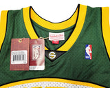 SUPERSONICS KEVIN DURANT AUTOGRAPHED GREEN M&N 2007-08 JERSEY L BECKETT 212190