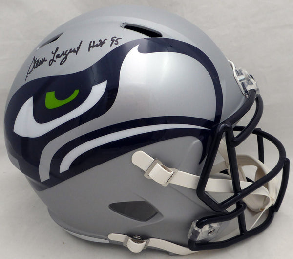 Steve Largent Seattle Seahawks Autographed White Panel Football