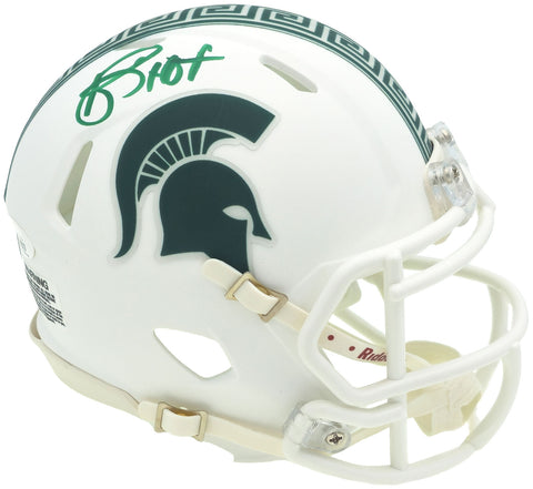 ANDRE RISON AUTOGRAPHED MICHIGAN STATE SATIN WHITE MINI HELMET HOF JSA 232857