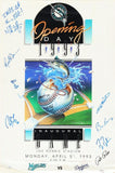 1993 Opening Day 18x27 Poster Signed by (8) with Gary Sheffield, Derrick Lee ++