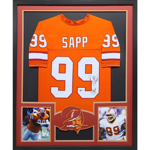 Warren Sapp Autographed Signed Framed Tampa Bay Buccaneers TB Jersey BECKETT