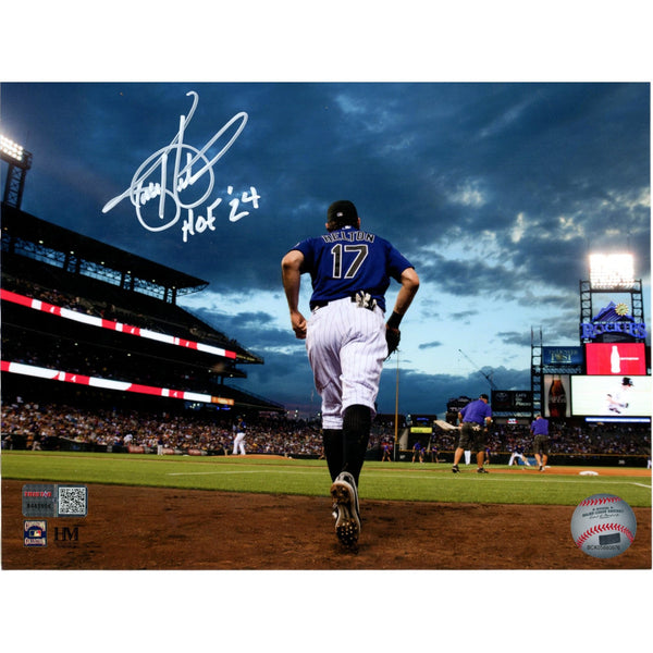 Todd Helton Autographed/Signed Colorado Rockies 8x10 Photo HOF Tristar 49555