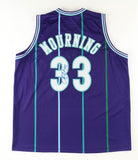 Alonzo Mourning Signed Charlotte Hornets Jersey (JSA) 7xNBA All-Star Center