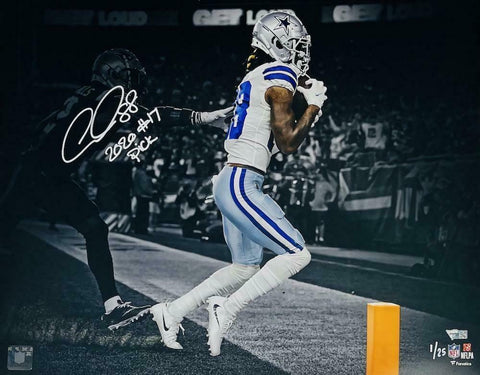 CEEDEE LAMB Autographed "2020 #17 Pick" 16x20 Spotlight Photo FANATICS LE 1/25