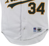 Athletics Rollie Fingers "HOF 92" Signed White Russell Athletic Jersey BAS