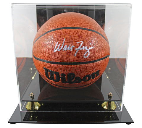 Knicks Walt Frazier Authentic Signed Wilson Basketball w/ case BAS Witnessed