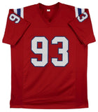 Richard Seymour Signed Patriots Jersey (Beckett) 3xSuper Bowl Champion D-Line