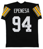 Iowa A.J. Epenesa Authentic Signed Black Pro Style Jersey Autographed BAS Wit