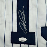 Framed Autographed/Signed Alex Rodriguez 35x39 New York Pinstripe Jersey JSA COA