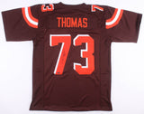 Joe Thomas Signed Cleveland Browns Jersey (Schwartz COA)10xPro Bowl Off. Lineman