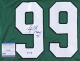 Hugh Douglas Signed New York Jets Jersey (PSA COA) 3xPro Bowl Defensive End