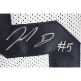 Johan Dotson Autographed/Signed White College Style Jersey Beckett 45999