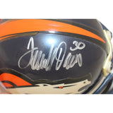 Terrell Davis Autographed Denver Broncos VSR4 Replica Mini Helmet BAS 44141