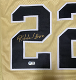 Rashid Shaheed of the New Orleans Saints Autographed Custom Gold Jersey Beckett