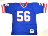 Lawrence Taylor Autographed New York Giants Mitchell & Ness Blue Jersey Beckett