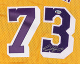 Dennis Rodman Signed Los Angeles Lakers Jersey (Beckett COA) 5xNBA Champion