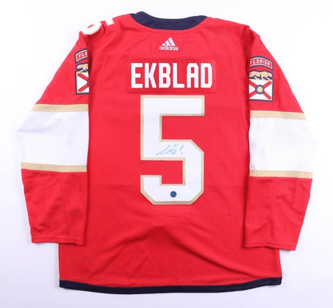 Aaron Ekblad Signed Florida Panthers Jersey (AJ's Sports) 2024 Stanley Cup Champ