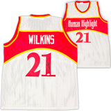 ATLANTA HAWKS DOMINIQUE WILKINS AUTOGRAPHED WHITE JERSEY JSA STOCK #215701