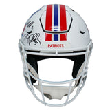 Tom Brady, Gronkowski, Edelman +4 Autographed SpeedFlex Helmet Fanatics LE 10/12