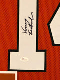 FRAMED MIAMI HURRICANES VINNY TESTAVERDE AUTOGRAPHED SIGNED JERSEY JSA COA