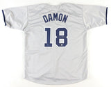 Johnny Damon Signed New York Yankees Gray Road Jersey (Beckett) 2xSeries Champ