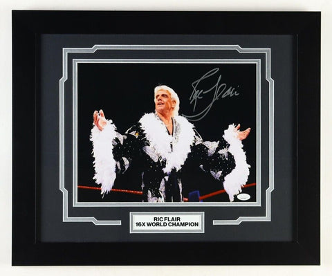 Ric Flair Signed WWE 19"x 23" Framed Photo (JSA COA) Over 50 Years of Wrestling