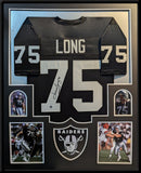 FRAMED OAKLAND RAIDERS HOWIE LONG AUTOGRAPHED SIGNED JERSEY BECKETT HOLOGRAM