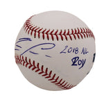 Ronald Acuna Signed Atlanta Braves Rawlings OML White Baseball w- "NL ROY 2018