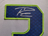 Seahawks Russell Wilson Autographed Framed Gray Nike Twill Jersey RW Holo #04377