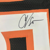 Autographed/Signed CHAD JOHNSON Cincinnati Black Football Jersey JSA COA Auto