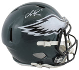 Eagles A.J. Brown Authentic Signed Full Size Speed Rep Helmet BAS Witnessed