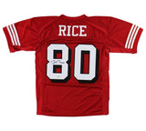 Jerry Rice Signed San Francisco 49ers Mitchell & Ness Red Authentic NFL Jersey