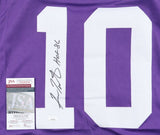 Fran Tarkenton Signed Minnesota Vikings Jersey Inscribed "HOF 86" (JSA COA) Q.B.