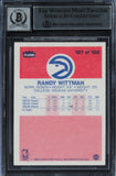 Hawks Randy Wittman Authentic Signed 1986 Fleer #127 Card Auto 10! BAS Slabbed