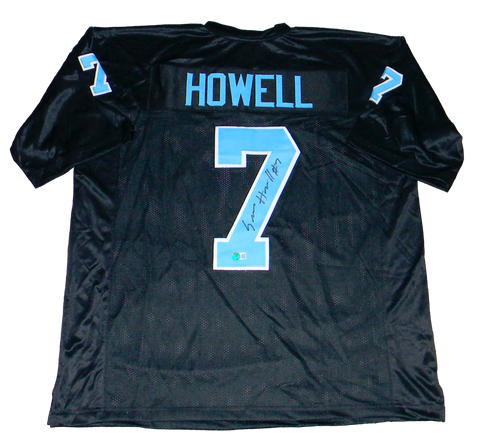 SAM HOWELL AUTOGRAPHED NORTH CAROLINA TAR HEELS #7 BLACK JERSEY BECKETT