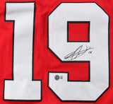 Jonathan Toews Signed Chicago Blackhawks Adidas Red Captain's Jersey (Beckett)