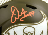 Warren Sapp Signed Buccaneers Salute to Service Speed Mini Helmet-Beckett W Holo