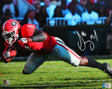 Sony Michel Autographed Georgia TD 16x20 HM Photo- Beckett W *White