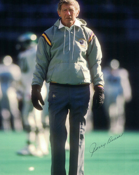 Jerry Burns Autographed/Signed Minnesota Vikings 8x10 Photo Coach 30135