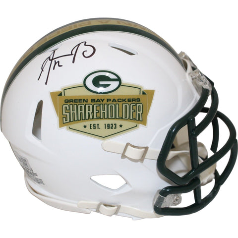 Aaron Rodgers Autographed Green Bay Packers Mini Helmet FAN 46331