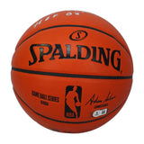 Hakeem Olajuwon Autographed "HOF 08" Spalding I/O Basketball Beckett