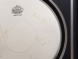 Van Halen Autographed Framed Drumhead 4 Sigs Eddie & Sammy Beckett AB74111