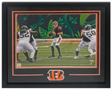 Joe Burrow Autographed "#1 Pick" Bengals "Pocket" Framed 16"x20" Photo Fanatics