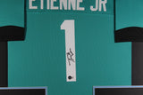 TRAVIS ETIENNE (Jaguars teal TOWER) Signed Autographed Framed Jersey Beckett