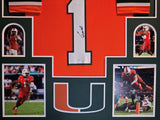 FRAMED MIAMI HURRICANES CAM WARD AUTOGRAPHED SIGNED JERSEY JSA COA