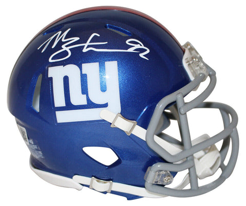 Michael Strahan Autographed New York Giants Speed Mini Helmet Beckett 35992