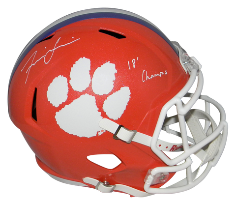 ISAIAH SIMMONS SIGNED CLEMSON TIGERS FULL SIZE SPEED HELMET JSA W/ 18 CHAMPS