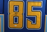 ANTONIO GATES (Chargers rush SKYLINE) Signed Autographed Framed Jersey Beckett