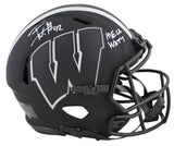 Wisconsin T.J. Watt Mega Watt Signed Eclipse Full Size Speed Proline Helmet BAS